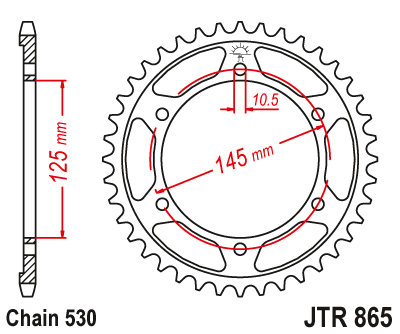 Звезда ведомая JT JTR865.43 (JTR865-43) (R865-43)