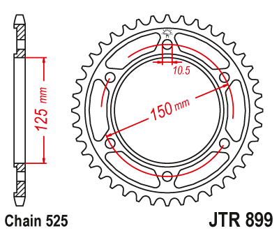 Звезда ведомая JT JTR899.42 (JTR899-42) (R899-42)