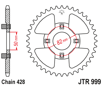 Звезда ведомая JT JTR999.50 (JTR999-50) (R999-50)