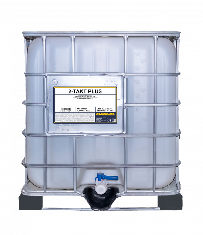МОТОРНОЕ МАСЛО MANNOL 2-Takt Plus MN7204-IBC 1000L (Полусинтетика)