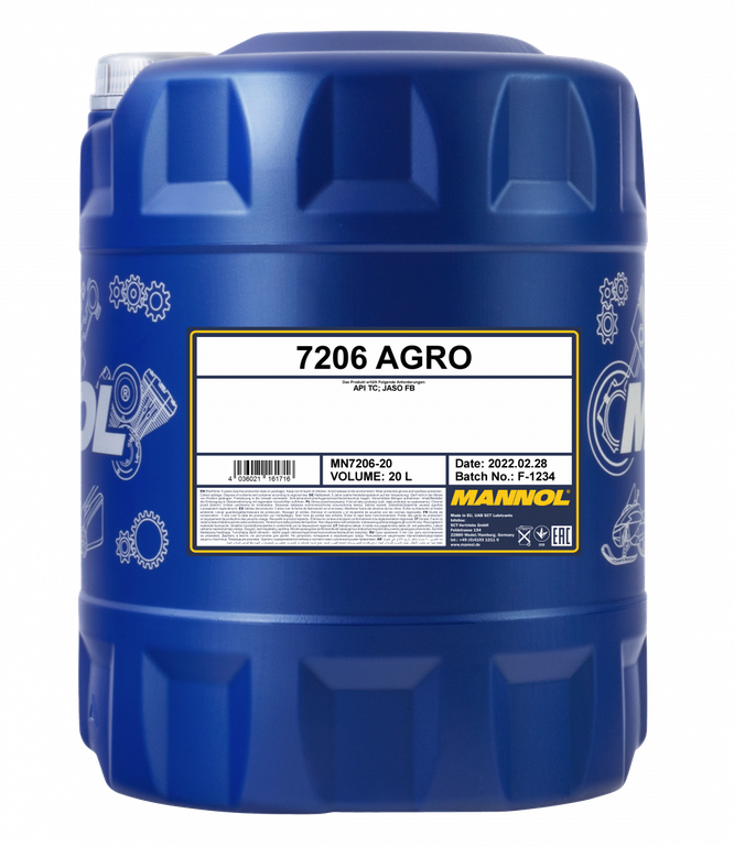 МОТОРНОЕ МАСЛО MANNOL Agro MN7206-20 20L (Минеральное)