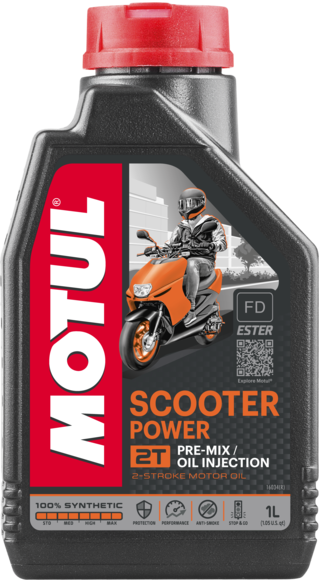 Масло моторное для 2-x тактных двигателей Motul 2T SCOOTER POWER 2T TC/FC - 1 Л (105881)