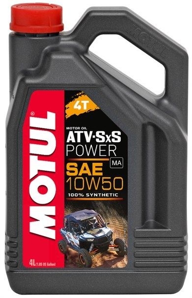 Масло моторное для 4-x тактных двигателей Motul 10W50 ATV SXS POWER 4T SN/MA - 4 Л (105901)