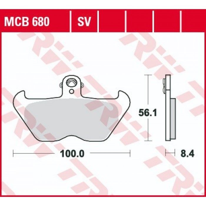 Тормозные колодки передние TRW MCB680SV для BMW (Sinter Street SV)