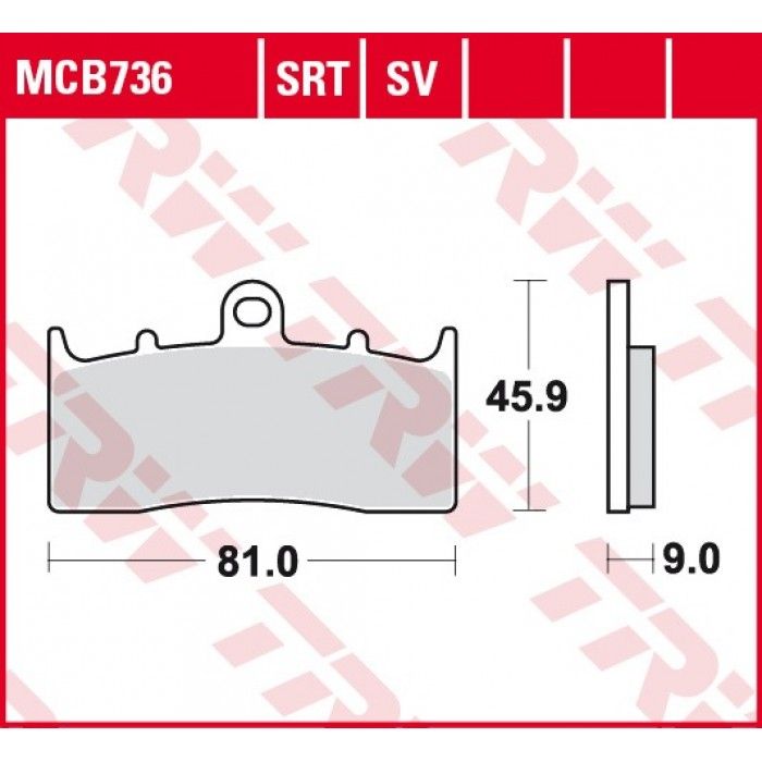 Тормозные колодки передние TRW MCB736 для BMW (Organic Allround)